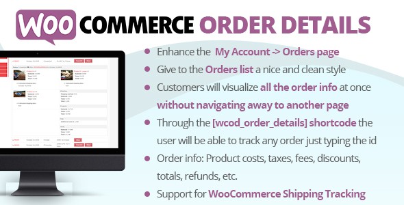 WooCommerce Order Details WooCommerce Order Details