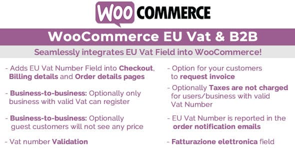 WooCommerce Eu Vat & B2B