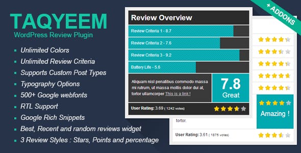 Taqyeem WordPress Review Plugin