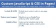 Custom JavaScript & CSS in Pages