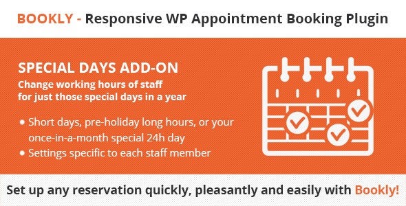 Bookly Special Days Bookly Special Days