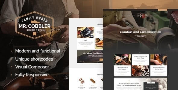 Mr Cobbler Custom Shoemaking & Footwear Repairs WordPress Theme Mr Cobbler Custom Shoemaking & Footwear Repairs WordPress Theme