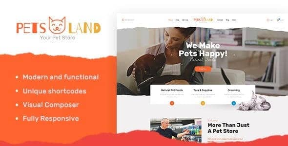 Pets Land Domestic Animals Shop & Veterinary WordPress Theme Pets Land Domestic Animals Shop & Veterinary WordPress Theme