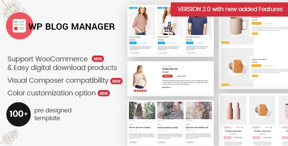 WP Blog Manager Plugin to Manage Design WordPress Blog WP Blog Manager Plugin to Manage Design WordPress Blog