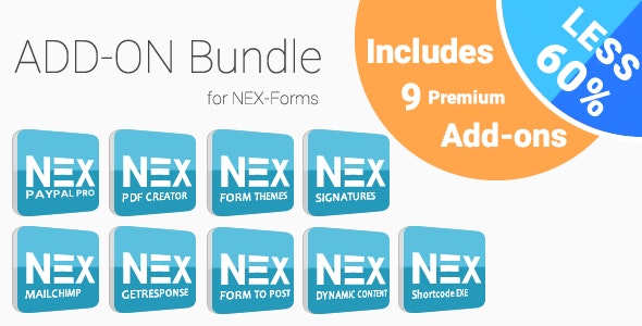Add on Bundle for NEX Forms WordPress Form Builder Add on Bundle for NEX Forms WordPress Form Builder