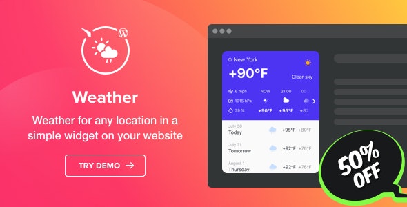 Elfsight Weather Forecast WordPress Weather Plugin