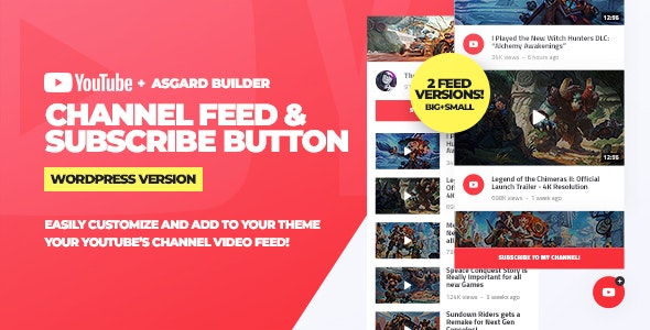 Youtube Channel Feeds and Subscribe Box Youtube Channel Feeds and Subscribe Box