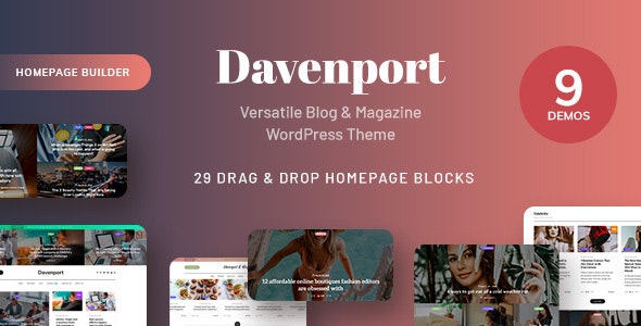 Davenport Versatile Blog and Magazine WordPress Theme Davenport Versatile Blog and Magazine WordPress Theme