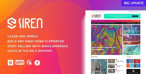 Siren News Magazine Elementor WordPress Theme Siren News Magazine Elementor WordPress Theme