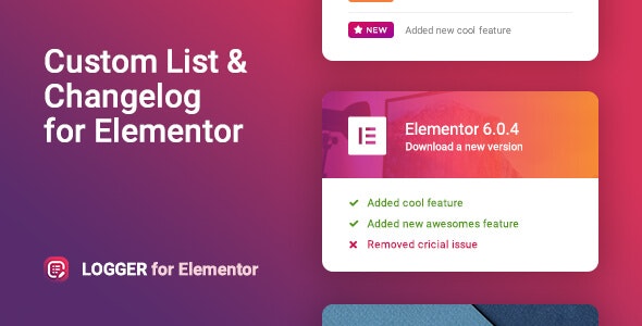 Changelog & Custom List for Elementor – Logger Changelog & Custom List for Elementor – Logger