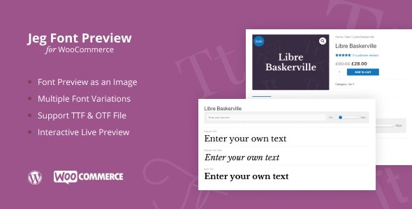 Jeg Font Preview WooCommerce Extension Plugin Jeg Font Preview WooCommerce Extension Plugin