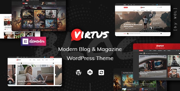 Virtus Modern Blog & Magazine WordPress Theme Virtus Modern Blog & Magazine WordPress Theme