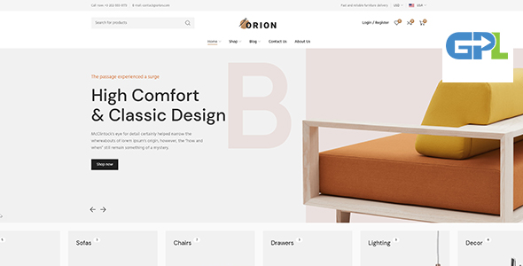 Orion eCommerce theme for furniture, handmade and decorv Orion eCommerce theme for furniture, handmade and decorv