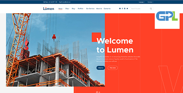Lumen multipurpose theme for contructions and architecutre Lumen multipurpose theme for contructions and architecutre