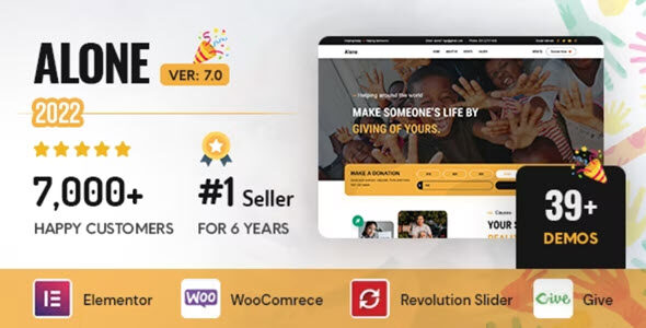 Alone – Charity Multipurpose Non-profit Theme