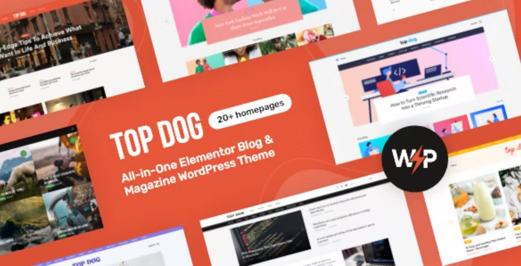 Top Dog All in One Elementor Blog & Magazine WordPress Theme