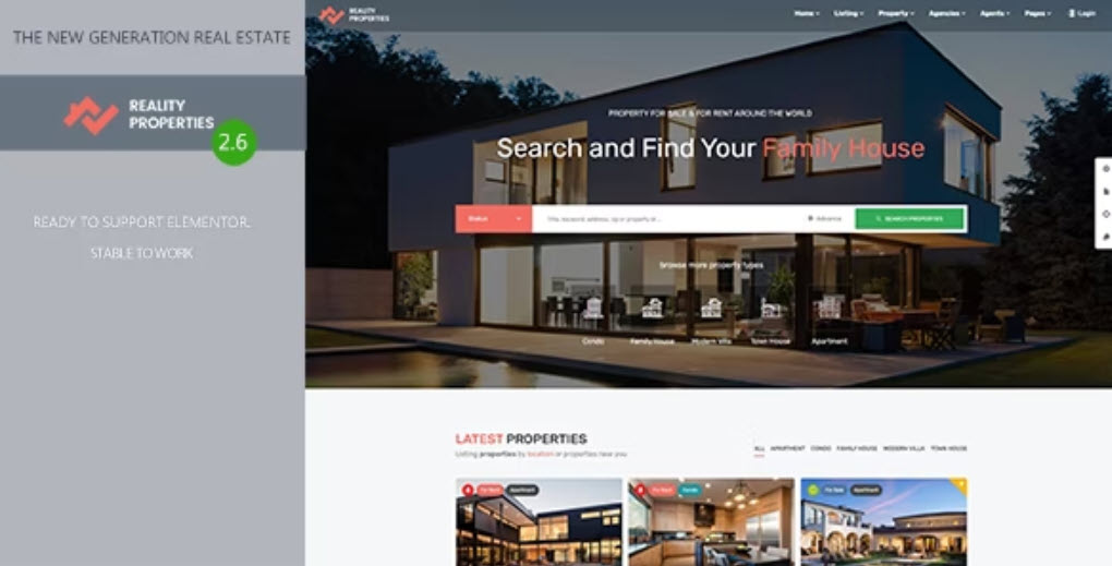 Reality Estate Multipurpose WordPress Theme Reality Estate Multipurpose WordPress Theme