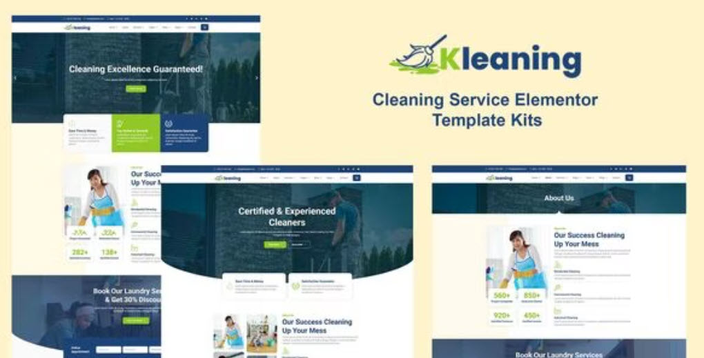 Kleaning Cleaning Service Elementor Template Kits