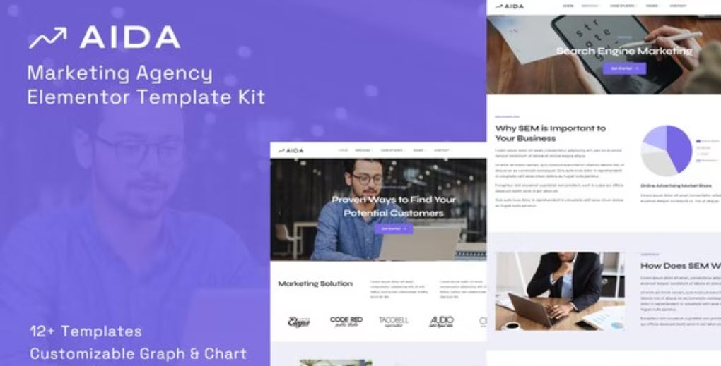 AIDA Marketing Agency Elementor Template Kit
