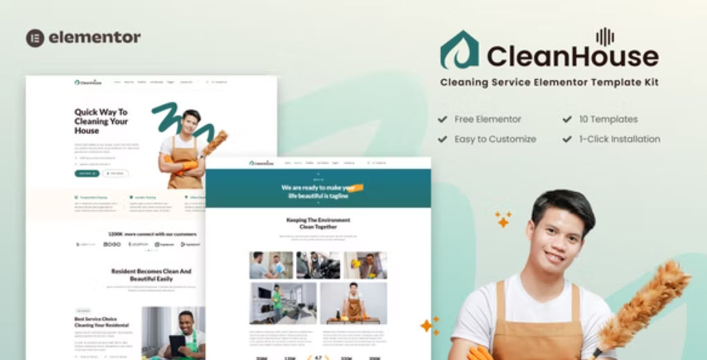 CleanHouse Cleaning Service Template Kit