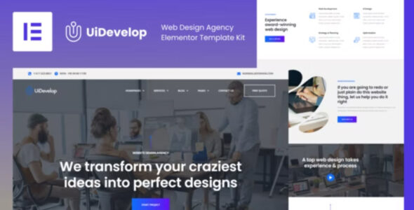 UiDevelop Web Design Agency Elementor Template Kit