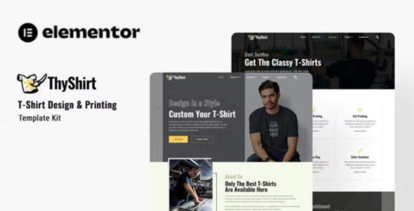 Thyshirt TShirt Design and Printing Elementor Template Kit