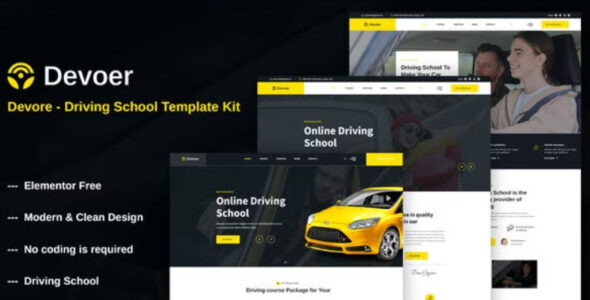 Devore Driving School Elementor Template Kit