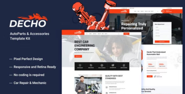 Decho Car Repair Mechanic Template Kit