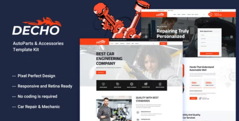 Decho Car Repair Mechanic Template Kit