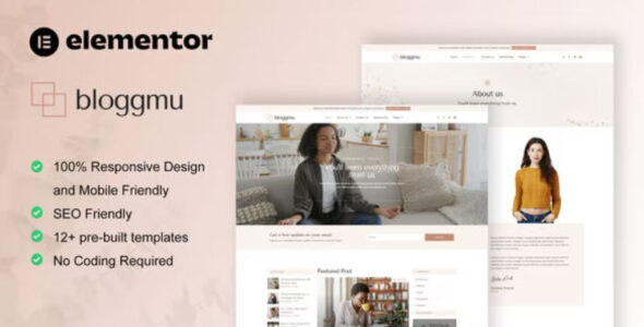 Bloggmu Feminine Blog Elementor Template Kit