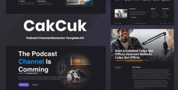 CakCuk Podcast Channel Elementor Template Kit