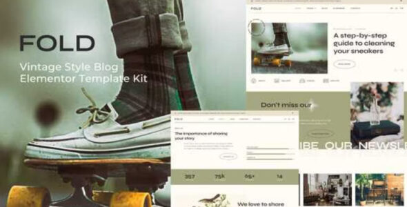 Fold Vintage Style Blog Elementor Template Kit