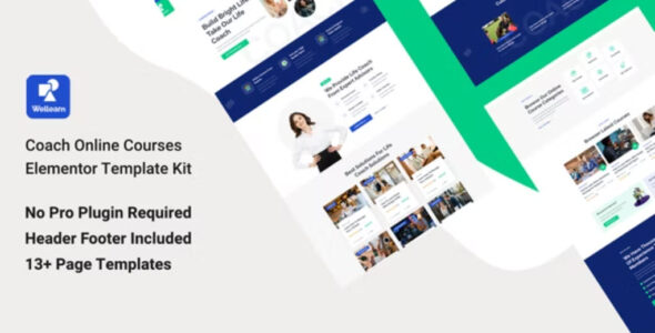 Wellern Coach Online Courses Elementor Template Kit
