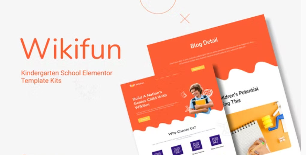 Wikifun Kindergarten School Elementor Template Kit