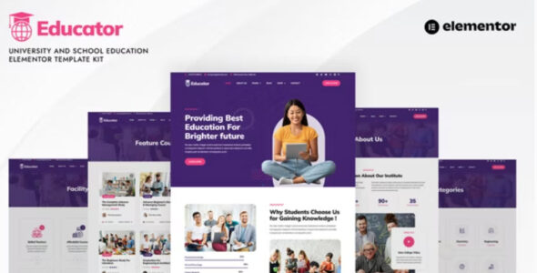 Educator University & School Education Elementor Template Kit
