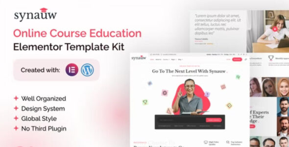 Synauw Online Course Education Elementor Template Kit