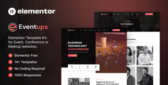 Eventups – Event & Conference Elementor Template Kit