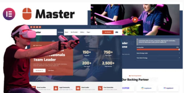 Master Esport Team & Gaming Community Elementor Template Kit