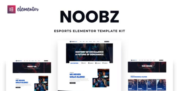Noobz E sports Elementor Template Kit