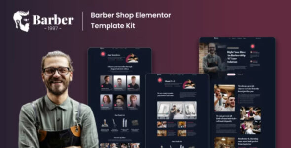 Barber 1997 Barbershop Elementor Template Kits