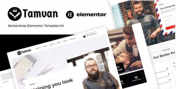 Tamvan Barbershop Elementor Template Kit
