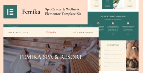 Femika Spa Center & Wellness Elementor Template Kit