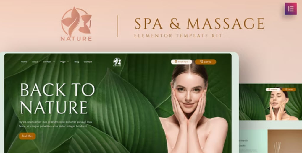 Nature Spa & Massage Elementor Template Kit