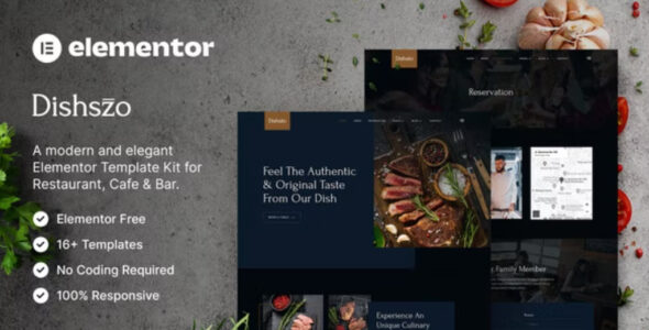 Dishszo – Restaurant & Cafe Elementor Template Kit