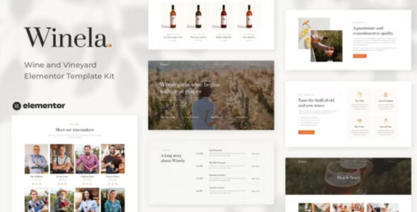 Winela Wine and Vineyard Elementor Template Kit