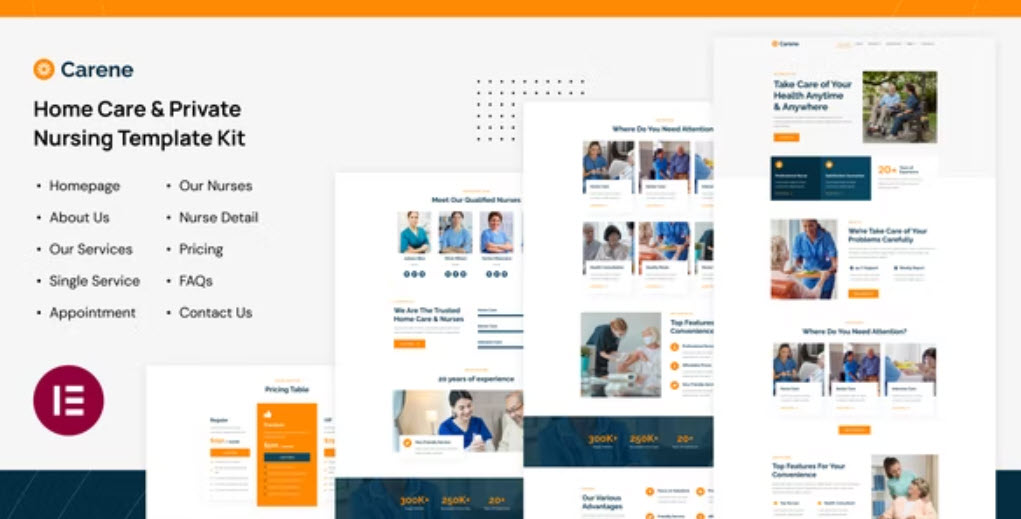 Carene Home Care & Private Nursing Services Template Kit
