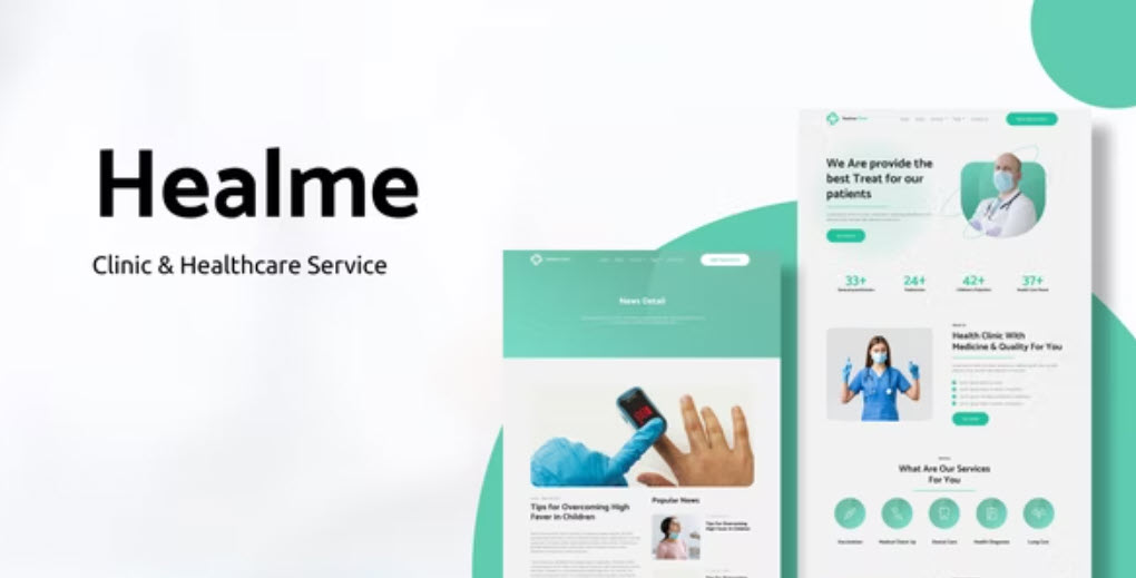 Healme Clinic & Healthcare Service Elementor Template Kits