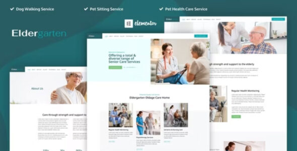 Eldergarten Elder Care & Senior Home Elementor Pro Template Kit
