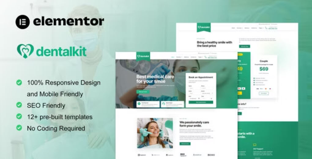 Dentalkit Dentist & Medical Service Elementor Template Kit