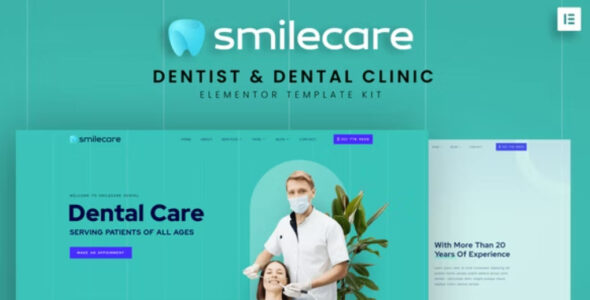 Smilecare Dentist & Dental Clinic Elementor Template Kit